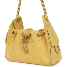 Load image into Gallery viewer, Chanel Mini 25 Hobo Bag Yellow Suede Antique Gold Hardware