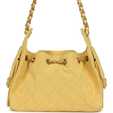 Load image into Gallery viewer, Chanel Mini 25 Hobo Bag Yellow Suede Antique Gold Hardware