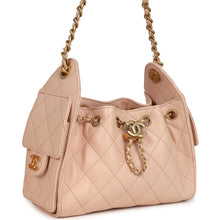 Load image into Gallery viewer, Chanel Mini 25 Hobo Bag Light Pink Caviar Antique Gold Hardware