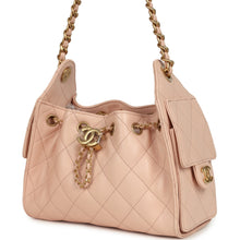 Load image into Gallery viewer, Chanel Mini 25 Hobo Bag Light Pink Caviar Antique Gold Hardware