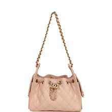 Load image into Gallery viewer, Chanel Mini 25 Hobo Bag Light Pink Caviar Antique Gold Hardware