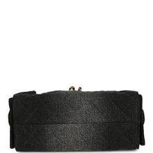 Load image into Gallery viewer, Chanel Mini 25 Hobo Bag Black Washed Denim Antique Gold Hardware