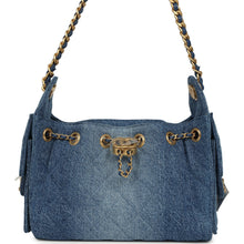 Load image into Gallery viewer, Chanel Mini 25 Hobo Bag Blue Washed Denim Antique Gold Hardware