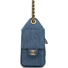 Load image into Gallery viewer, Chanel Mini 25 Hobo Bag Blue Washed Denim Antique Gold Hardware