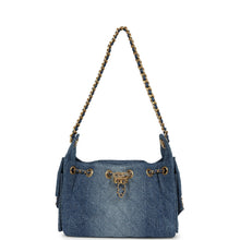 Load image into Gallery viewer, Chanel Mini 25 Hobo Bag Blue Washed Denim Antique Gold Hardware