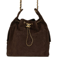 Load image into Gallery viewer, Chanel Medium 25 Hobo Bag Dark Brown Suede Antique Gold Hardware