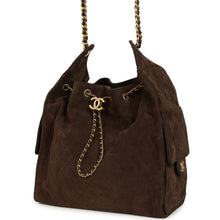 Load image into Gallery viewer, Chanel Medium 25 Hobo Bag Dark Brown Suede Antique Gold Hardware