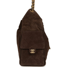 Load image into Gallery viewer, Chanel Medium 25 Hobo Bag Dark Brown Suede Antique Gold Hardware