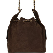 Load image into Gallery viewer, Chanel Medium 25 Hobo Bag Dark Brown Suede Antique Gold Hardware