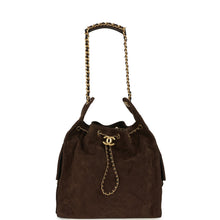 Load image into Gallery viewer, Chanel Medium 25 Hobo Bag Dark Brown Suede Antique Gold Hardware
