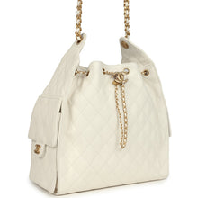 Load image into Gallery viewer, Chanel Medium 25 Hobo Bag White Caviar Antique Gold Hardware