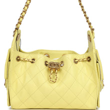 Load image into Gallery viewer, Chanel Mini 25 Hobo Bag Light Yellow Caviar Antique Gold Hardware