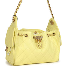 Load image into Gallery viewer, Chanel Mini 25 Hobo Bag Light Yellow Caviar Antique Gold Hardware
