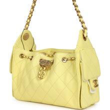 Load image into Gallery viewer, Chanel Mini 25 Hobo Bag Light Yellow Caviar Antique Gold Hardware