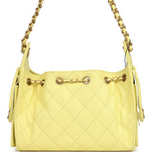 Load image into Gallery viewer, Chanel Mini 25 Hobo Bag Light Yellow Caviar Antique Gold Hardware
