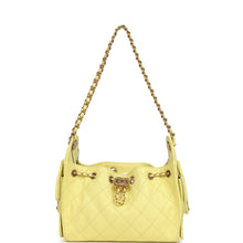 Load image into Gallery viewer, Chanel Mini 25 Hobo Bag Light Yellow Caviar Antique Gold Hardware