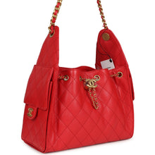 Load image into Gallery viewer, Chanel Small 25 Hobo Bag Dark Red Caviar Antique Gold Hardware