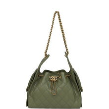 Load image into Gallery viewer, Chanel Small 25 Hobo Bag Green Caviar Antique Gold Hardware