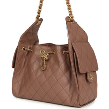 Load image into Gallery viewer, Chanel Small 25 Hobo Bag Brown Caviar Antique Gold Hardware