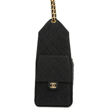 Load image into Gallery viewer, Chanel Medium 25 Hobo Bag Black Washed Denim Antique Gold Hardware