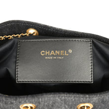 Load image into Gallery viewer, Chanel Medium 25 Hobo Bag Black Washed Denim Antique Gold Hardware
