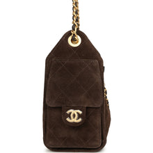 Load image into Gallery viewer, Chanel Mini 25 Hobo Bag Dark Brown Suede Antique Gold Hardware