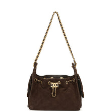 Load image into Gallery viewer, Chanel Mini 25 Hobo Bag Dark Brown Suede Antique Gold Hardware