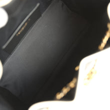 Load image into Gallery viewer, Chanel Small 25 Hobo Bag Black Raffia and White Calfskin Antique Gold Hardware