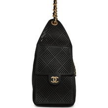 Load image into Gallery viewer, Chanel Small 25 Hobo Bag Black Perforated Calfskin Antique Gold Hardware