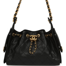 Load image into Gallery viewer, Chanel Mini 25 Hobo Bag Black Caviar Antique Gold Hardware