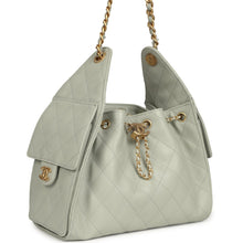 Load image into Gallery viewer, Chanel Small 25 Hobo Bag Light Green Caviar Antique Gold Hardware