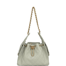 Load image into Gallery viewer, Chanel Small 25 Hobo Bag Light Green Caviar Antique Gold Hardware