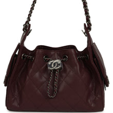 Load image into Gallery viewer, Chanel Mini 25 Hobo Bag Burgundy Caviar Aged Ruthenium Hardware