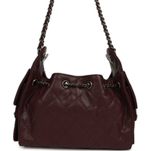 Load image into Gallery viewer, Chanel Mini 25 Hobo Bag Burgundy Caviar Aged Ruthenium Hardware