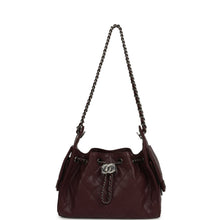 Load image into Gallery viewer, Chanel Mini 25 Hobo Bag Burgundy Caviar Aged Ruthenium Hardware