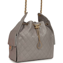 Load image into Gallery viewer, Chanel Medium 25 Hobo Bag Dark Grey Caviar Antique Gold Hardware