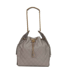 Load image into Gallery viewer, Chanel Medium 25 Hobo Bag Dark Grey Caviar Antique Gold Hardware