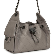 Load image into Gallery viewer, Chanel Mini 25 Hobo Bag Dark Grey Caviar Aged Ruthenium Hardware