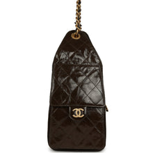 Load image into Gallery viewer, Chanel Small 25 Hobo Bag Khaki Shiny Aged Crumpled Calfskin Antique Gold Hardware
