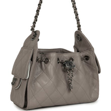 Load image into Gallery viewer, Chanel Mini 25 Hobo Bag Dark Grey Caviar Aged Ruthenium Hardware