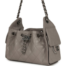 Load image into Gallery viewer, Chanel Mini 25 Hobo Bag Dark Grey Caviar Aged Ruthenium Hardware