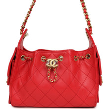 Load image into Gallery viewer, Chanel Mini 25 Hobo Bag Dark Red Caviar Antique Gold Hardware