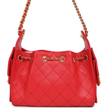 Load image into Gallery viewer, Chanel Mini 25 Hobo Bag Dark Red Caviar Antique Gold Hardware