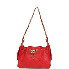 Load image into Gallery viewer, Chanel Mini 25 Hobo Bag Dark Red Caviar Antique Gold Hardware