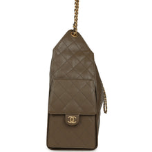 Load image into Gallery viewer, Chanel Medium 25 Hobo Bag Dark Khaki Caviar Antique Gold Hardware