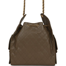 Load image into Gallery viewer, Chanel Medium 25 Hobo Bag Dark Khaki Caviar Antique Gold Hardware