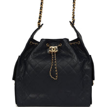 Load image into Gallery viewer, Chanel Medium 25 Hobo Bag Dark Navy Caviar Antique Gold Hardware