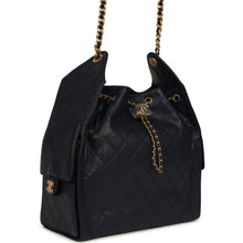 Load image into Gallery viewer, Chanel Medium 25 Hobo Bag Dark Navy Caviar Antique Gold Hardware