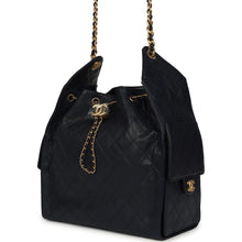 Load image into Gallery viewer, Chanel Medium 25 Hobo Bag Dark Navy Caviar Antique Gold Hardware