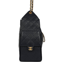Load image into Gallery viewer, Chanel Medium 25 Hobo Bag Dark Navy Caviar Antique Gold Hardware